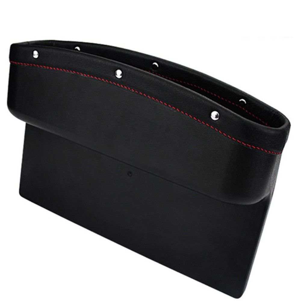 

Car Upholstery High-End Mini Storage Box Seat Gap Box Car Trash Can Box, Black
