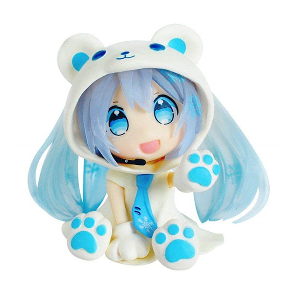 

PVC Hatsune Miku Action Figures Collectible Model Home Office Decor, Denim blue
