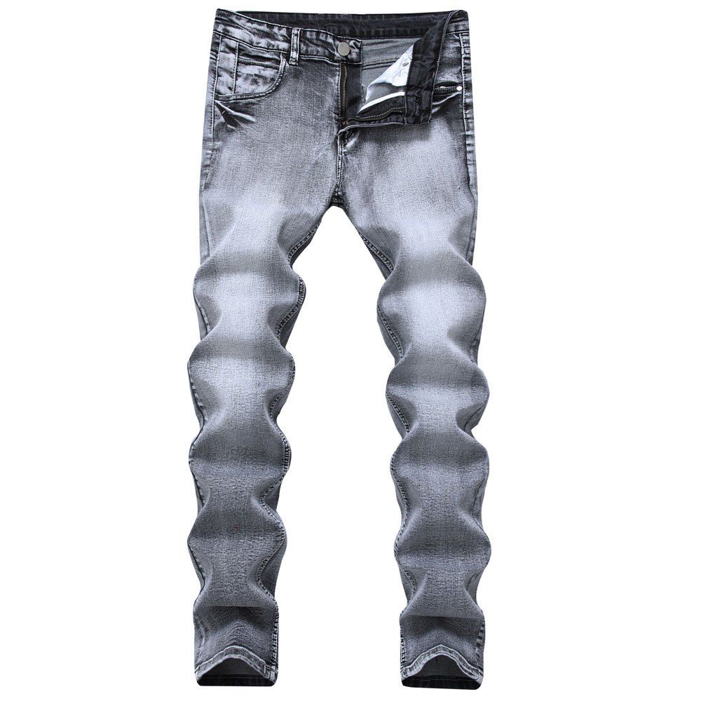 

Light Gray Stretch Nostalgic Men's Trousers