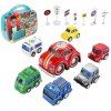 JS6930 Alloy 6 Cars et 1 Cart Cart Gift Box - multicolor 1PC