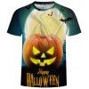 Fashion 3D Print Halloween Pumpkin Pattern Short Sleeve T-Shirt - multicolor 5XL
