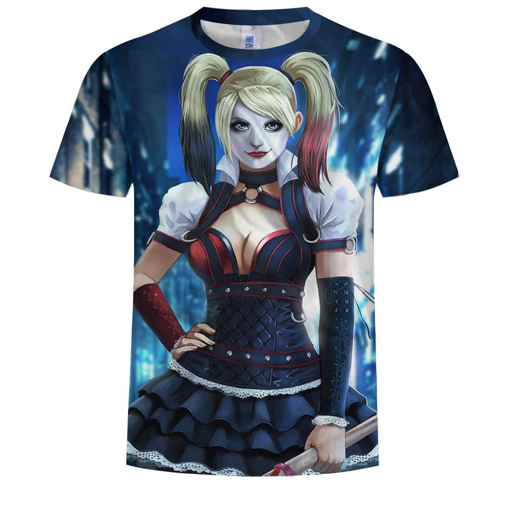 

Men's Anime 3D Printing T-Shirt, Multi-f