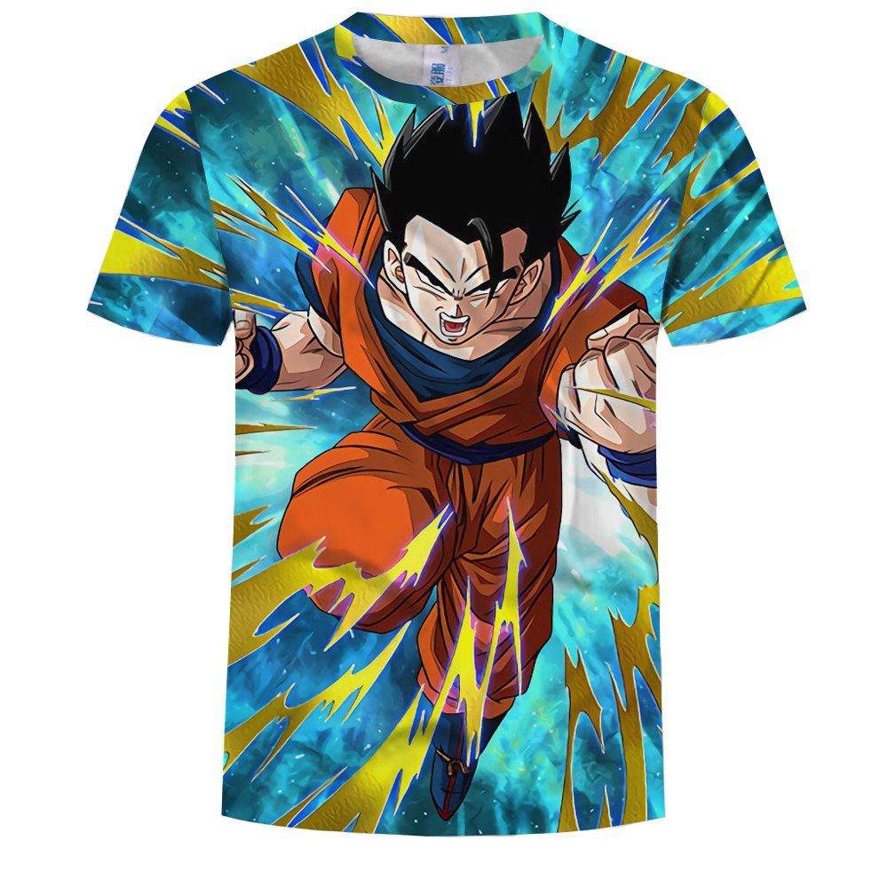

Men's Anime 3D Printing T-Shirt, Multi-g