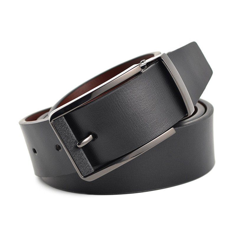 Men's Belt Pin Buckle Brief Style Comforty Belt Accessory, Black
