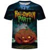 Fashion 3D Print Halloween Pumpkin Pattern Men's Short Sleeve T-Shirt - multicolor 2XL