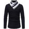 Rayures couture couture pull pull mode hommes occasionnels - Noir L