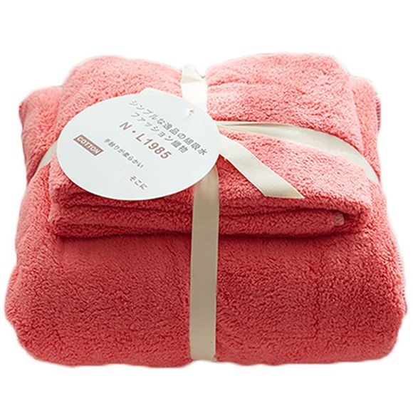 Serviette de bain d'eau douce japonaise Super Soft Magic, deux pièces + serviette - Rouge Cerise 1 SET