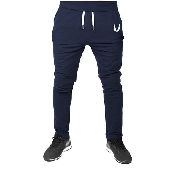 Pantalon décontracté de couleur unie pour hommes - Cadetblue XL