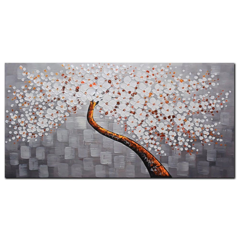 

YISHIYUAN 1 Pcs HD Inkjet Paints Knife Drawing Rich Tree Decorative Painting, Multi