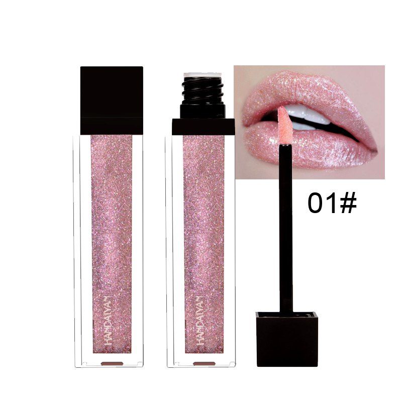 

HANDAIYAN Dazzle Beads Not Stained Cup Lip Color 12 Colors, #001
