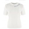 HAODUOYI T-shirt à col rond et à manches courtes pour femme, blanc - Blanc L