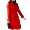 Manteau en laine couleur unie Manteau en laine - Rouge S
