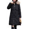 Veste d'hiver pour femmes épaissir le manteau confortable de coton de tirette - Noir 2XL