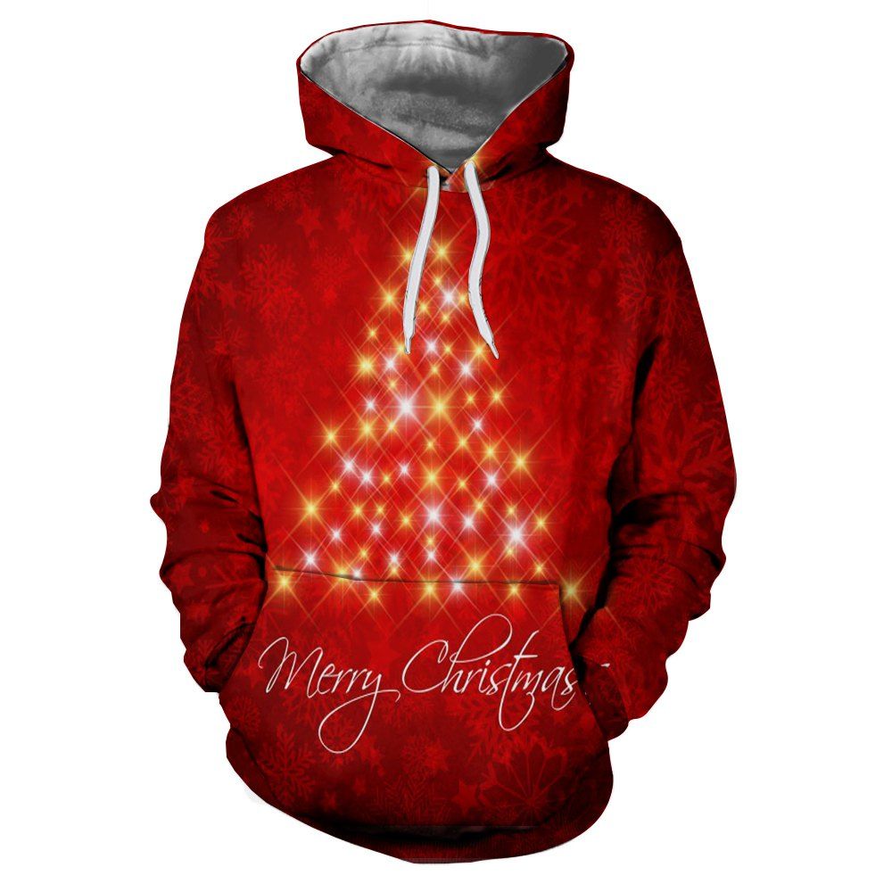 

Ladies New Casual Fashion Christmas 3D Printing Hoodie, Multi-d