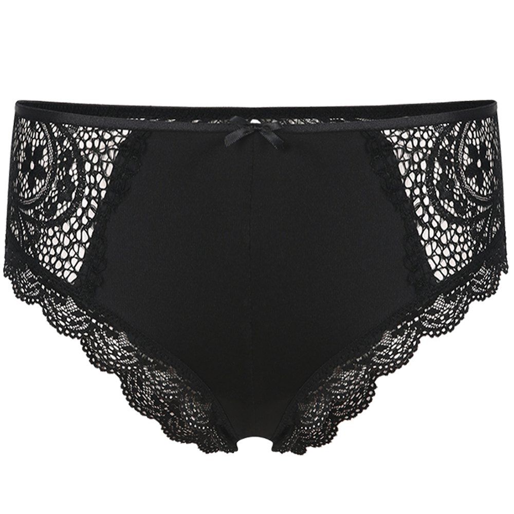

MISSOMO Fashionable Sexy Lace Stitching Openwork Sexy Underwear, Black