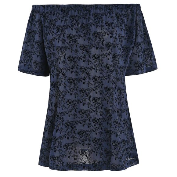 HAODUOYI - Robe asymétrique à manches courtes et à la mode féminine - Bleu - Cadetblue M