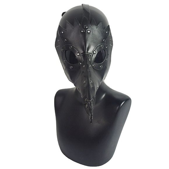 Costume d'Halloween masque de bec d'oiseau peste docteur pour docteur cosplay - Noir 