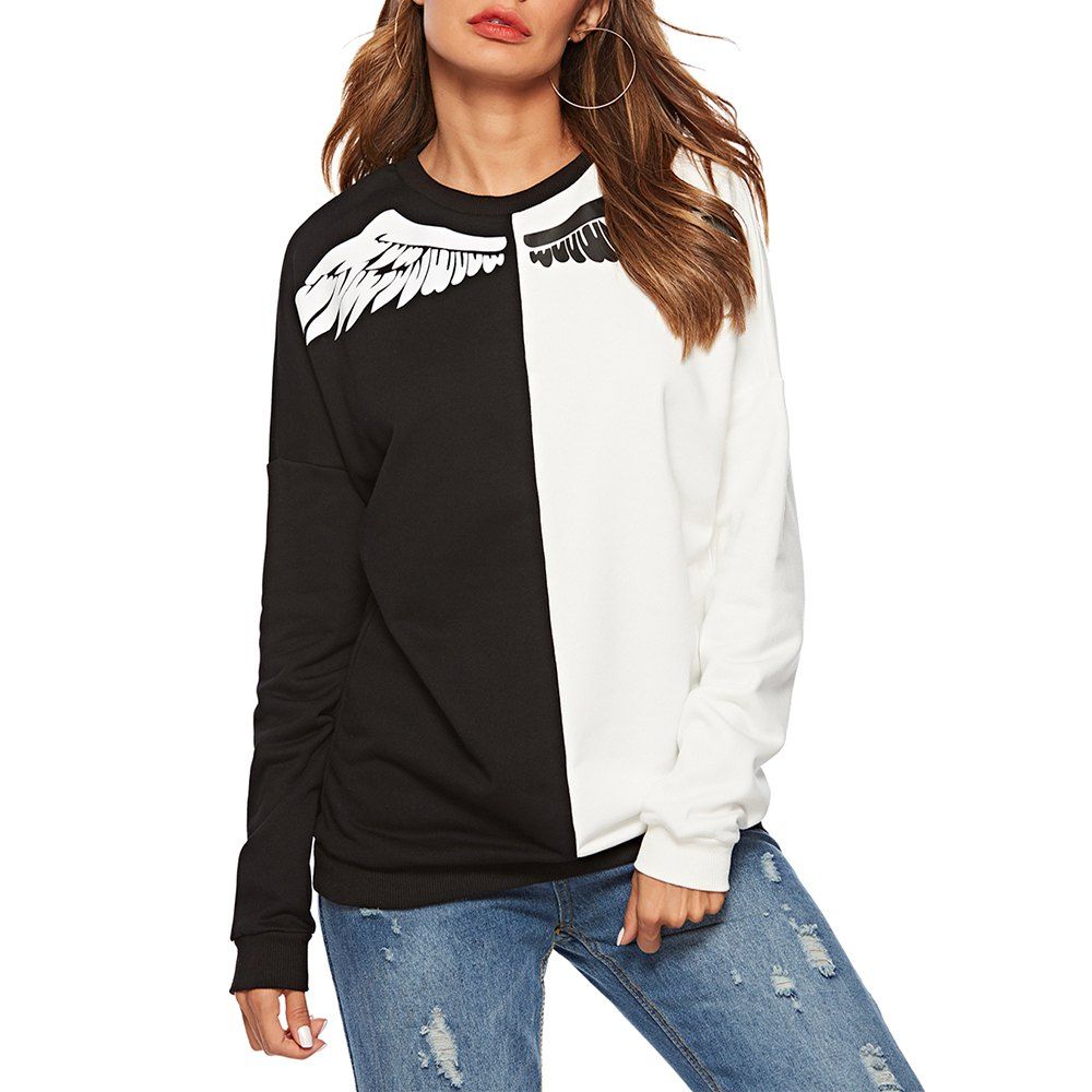 

2018 New Women'S Black-And-White Large-Size Casual Jackets for Casual Wear, Multi-a
