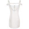 HAODUOYI Mode féminine Halter Off épaule Sexy Slim Knit Dress Blanc - Blanc 4XL