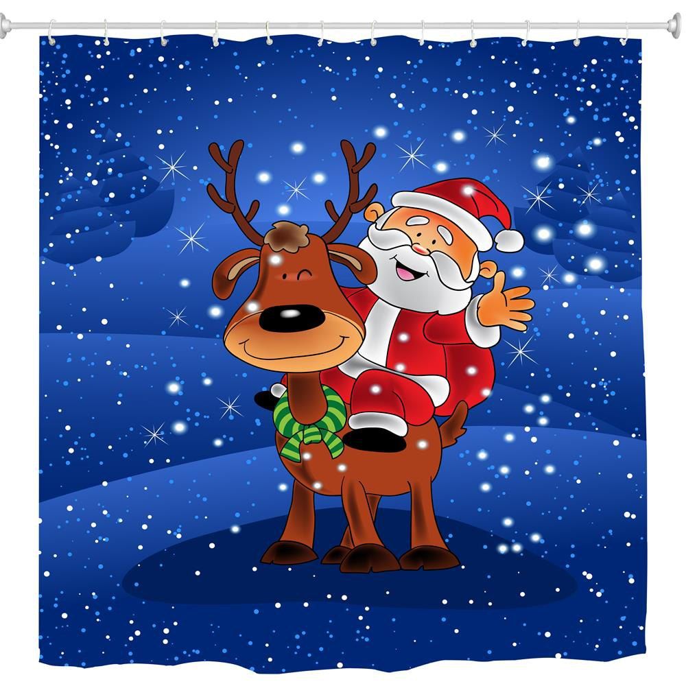 

Old Deer Snow Ride 3D Digital Printing Fabric Waterproof and Mildewproof, Multi