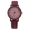 Gogoey marque la mode féminine bracelet en cuir horloge montre - Rouge Vineux 