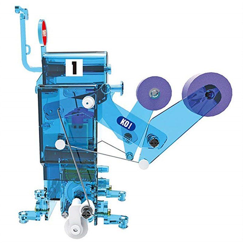 

DIY Boxing Fighter Self-Assembled Toys Electronic Building Robot Blocks Kit, Day sky blue
