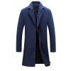 Manteau long en laine mélangée décontractée à la mode pour hommes - Cadetblue 2XL