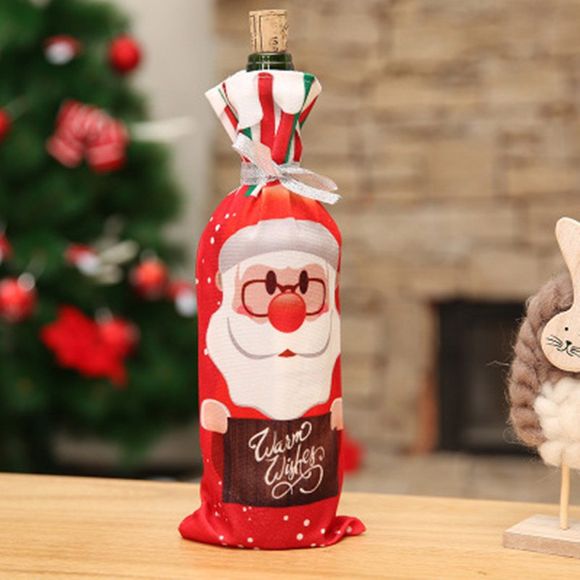 Ensemble de bouteilles de vin rouge Vaisselle Fournitures de décoration pour la maison Décorations de Noël - multicolor B 