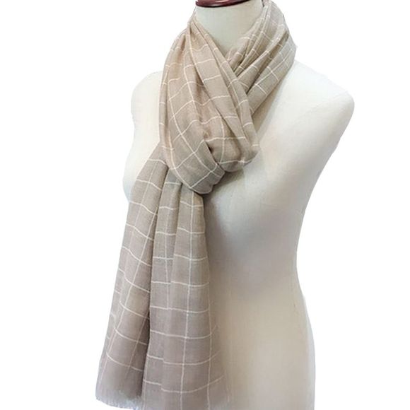 Yueor Woolen 200 foulard classique en tissu confortable tissé hydrosoluble - Gris Clair 200*90