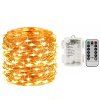 Fairy Lights String Battery Waterproof 8 Modes Remote Control 50 LED 16.4 Ft - GOLD 