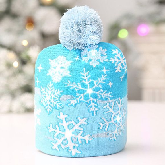 Nouveau chapeau tricoté LED Light Tree Christmas Tree Bonhomme Adulte Chapeau - multicolor C 