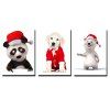 YISHIYUAN 3 Pcs HD peintures jet d'encre chien peinture décorative animale ours panda - multicolor 3PCS X 24 X 35 INCH( NO FRAME )