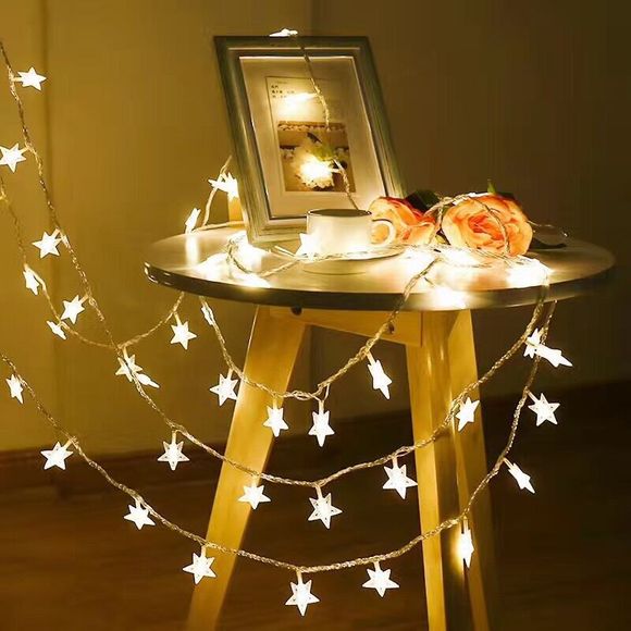 YEDUO LED Star String Lights LED Fée Décoration De Mariage De Noël - Blanc Chaud 10PCS