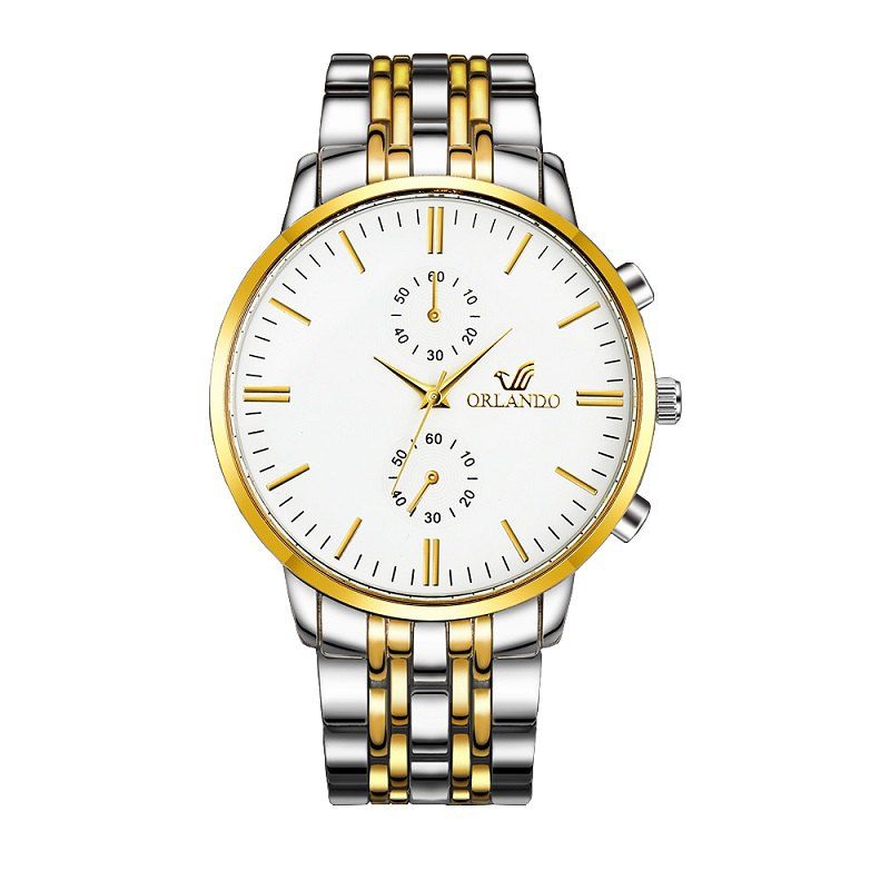 

Fashion Casual Steel Belt Watch, White