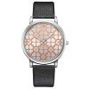 XR2984 Montre étudiante Trèfle à quatre feuilles Montre dorée Boîte de montre d'affaires de mode Pop - Noir 