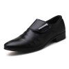 Chaussures de loisirs pour hommes en cuir avec grande taille - Noir EU 44