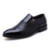 Chaussures à fermeture à glissière pour hommes en cuir - Noir EU 46