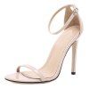 Chaussures à talon ouvert pour femmes, sandales sexy - Abricot EU 39