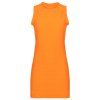 HAODUOYI Robe en maille sexy style gilet pour femme - Orange Mangue M