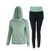 Ensemble de 2 vêtements de sport pour femmes respirant les vêtements confortables - Vert S