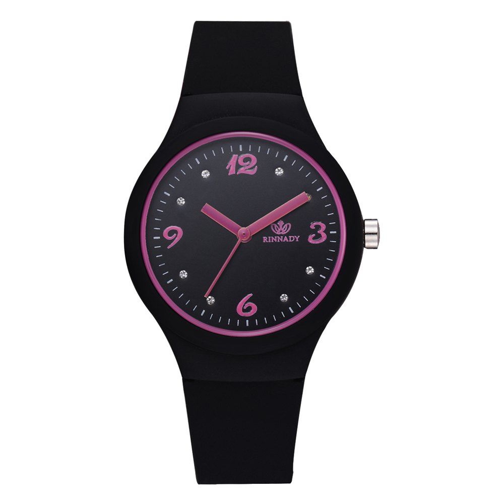 

XR2906 Classic Silicone Fashion Watch Jelly Watch Couple Watch, Black