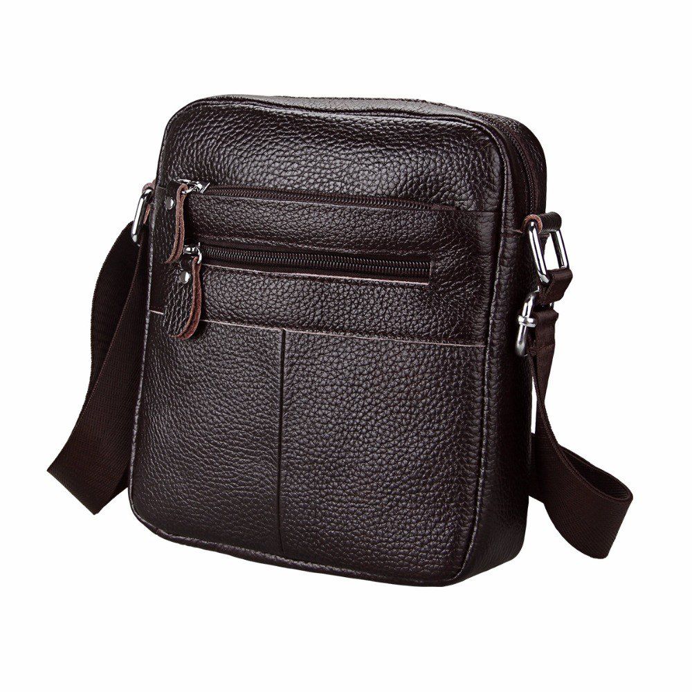 genuine leather crossbody men's bag