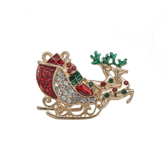 Broche en forme de collier de renne le jour de Noël - Or 1PC