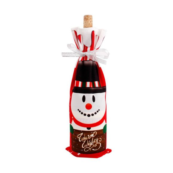 Couverture de bouteille de vin du père Noël - Rouge Haricot 