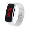 Montres de bracelet de Digital d'écran tactile de sports de silicone de mode LED - Blanc 