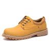 Chaussures d'outillage extérieures en cuir pour hommes, coupe-bas, bottes antidérapantes résistant à l'usure - Brun Doré EU 42