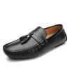 Hommes de grande taille, ensemble de pieds plats, chaussures de pois de conduite confortables et confortables - Noir EU 42