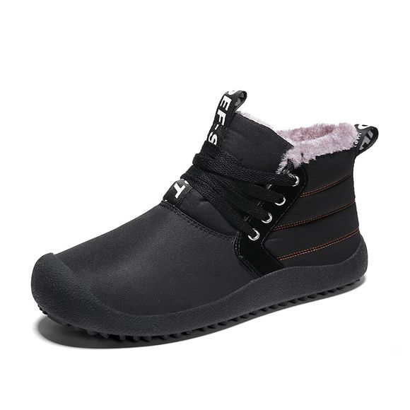 L868 Chaussures d'hiver mode chaudes en coton grande taille - Noir EU 39