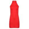 HAODUOYI Robe Sexy Femme Petite Col Arrondie Sans Bretelles Rouge - Rouge XL