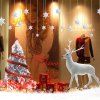 Arbre de Noël Flocons de neige blancs Elk Stickers muraux romantiques Vitrine Chambre B - multicolor A REGULAR